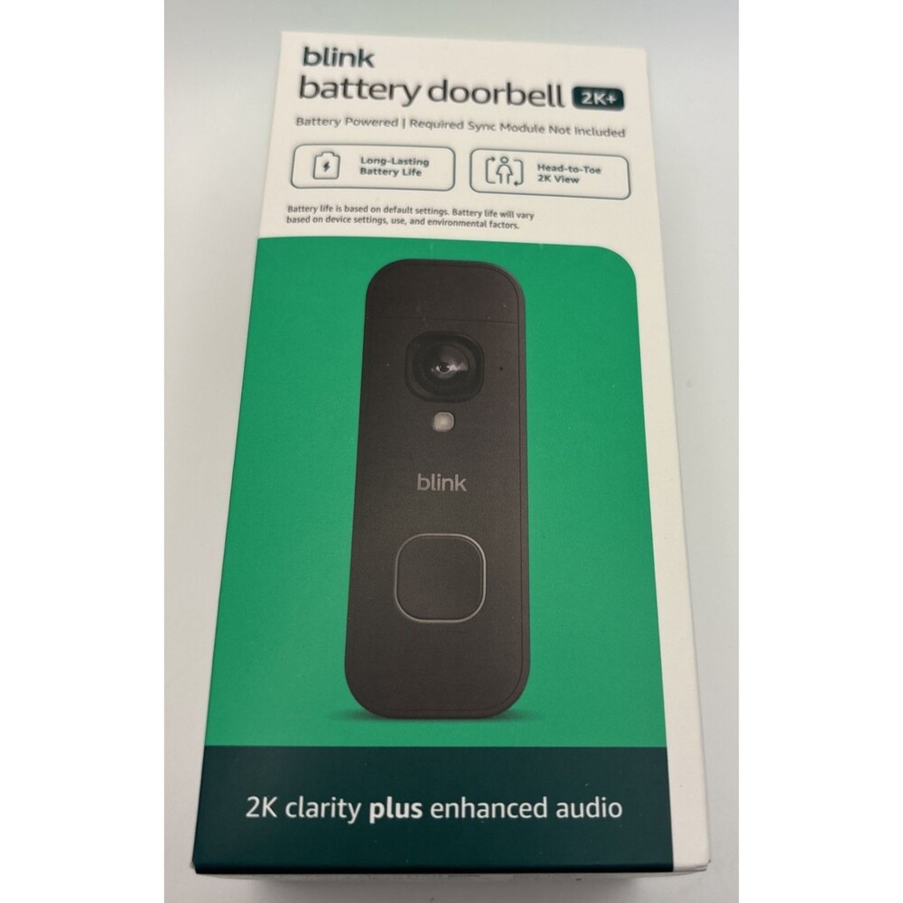Blink Wireless Video Doorbell Newest Model 2K+ video doorbell, 2K resolution.
